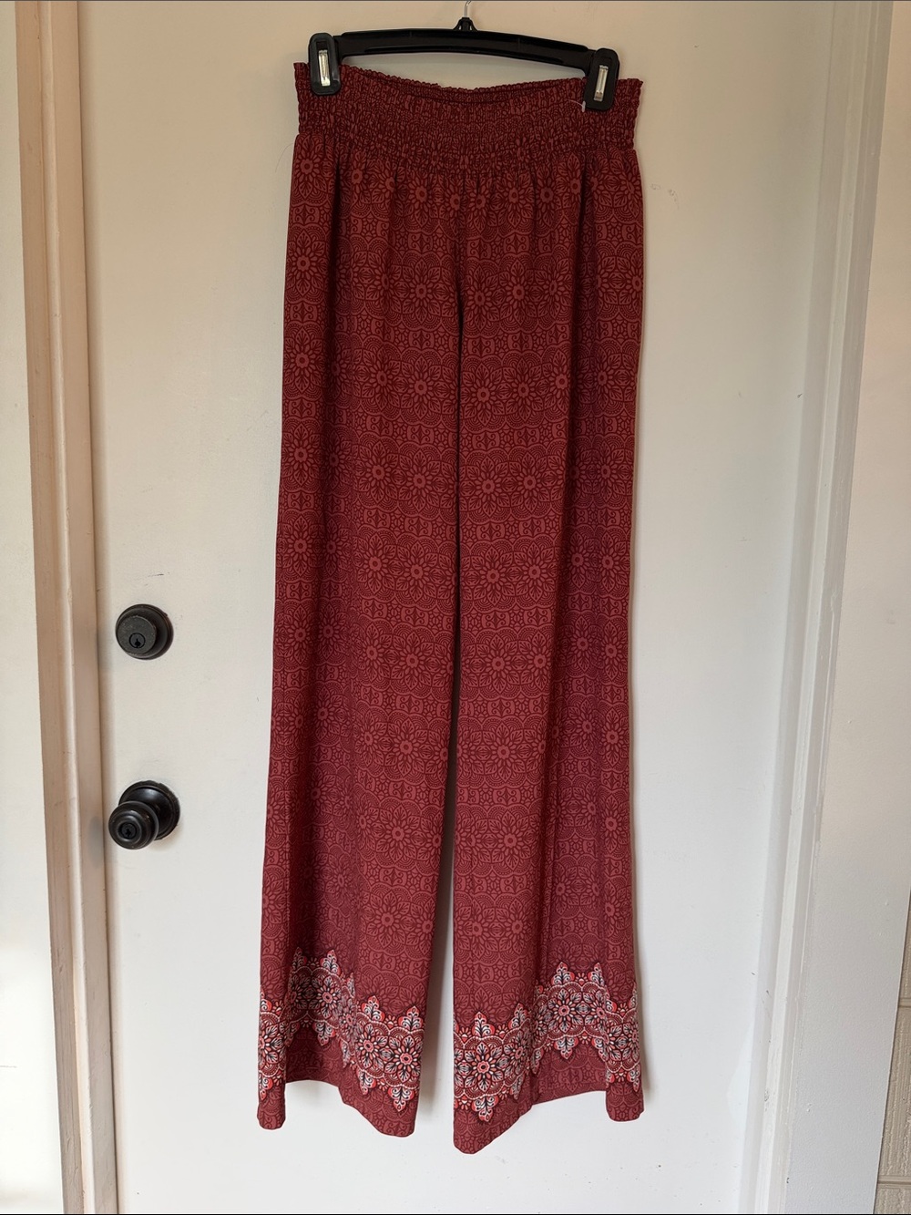 prAna Isadora Palazzo Wide Leg Pants rust bohemian medium